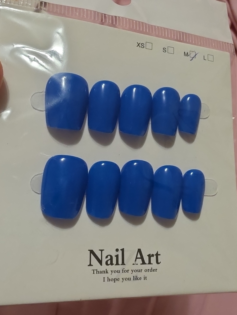 Bold Blue Press-On Nails - Ready-To-Wear Set